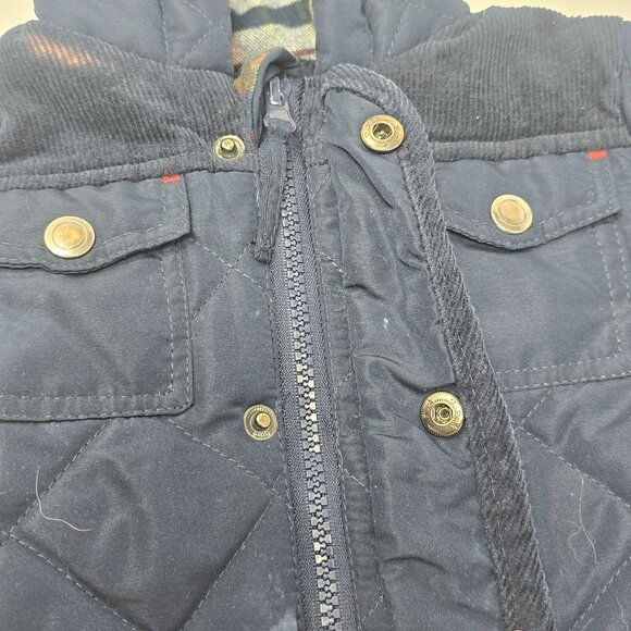 Baby Rothschild Quilted Snowsuit Navy 3/6M Hooded Winter One-Piece - Picture 5 of 9